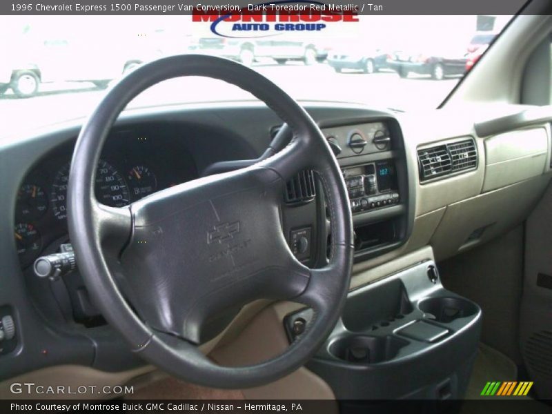 Dark Toreador Red Metallic / Tan 1996 Chevrolet Express 1500 Passenger Van Conversion