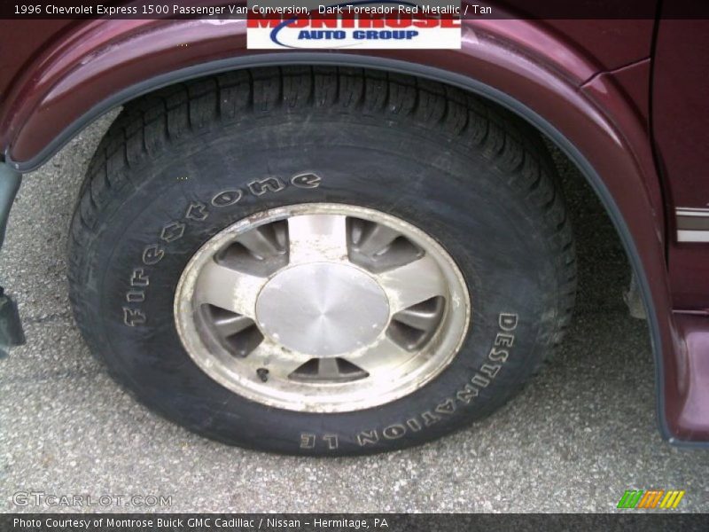 Dark Toreador Red Metallic / Tan 1996 Chevrolet Express 1500 Passenger Van Conversion