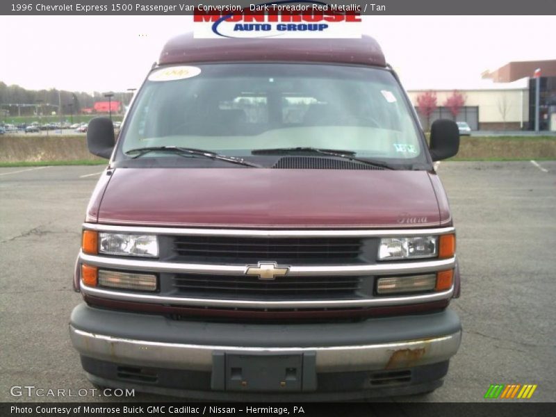 Dark Toreador Red Metallic / Tan 1996 Chevrolet Express 1500 Passenger Van Conversion