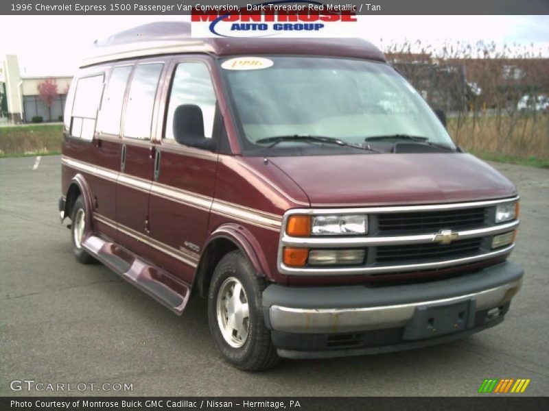 Dark Toreador Red Metallic / Tan 1996 Chevrolet Express 1500 Passenger Van Conversion