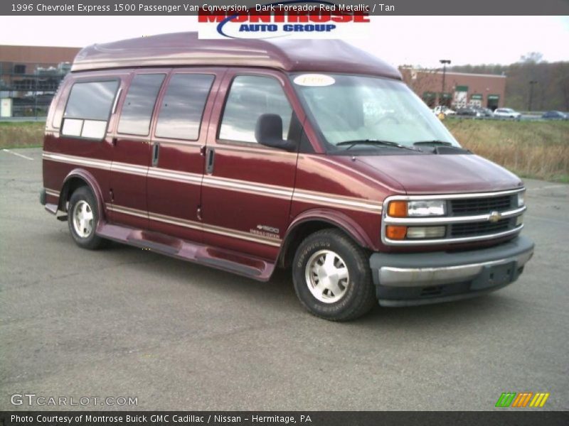 Dark Toreador Red Metallic / Tan 1996 Chevrolet Express 1500 Passenger Van Conversion