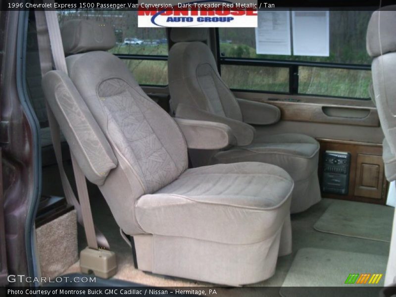 Dark Toreador Red Metallic / Tan 1996 Chevrolet Express 1500 Passenger Van Conversion