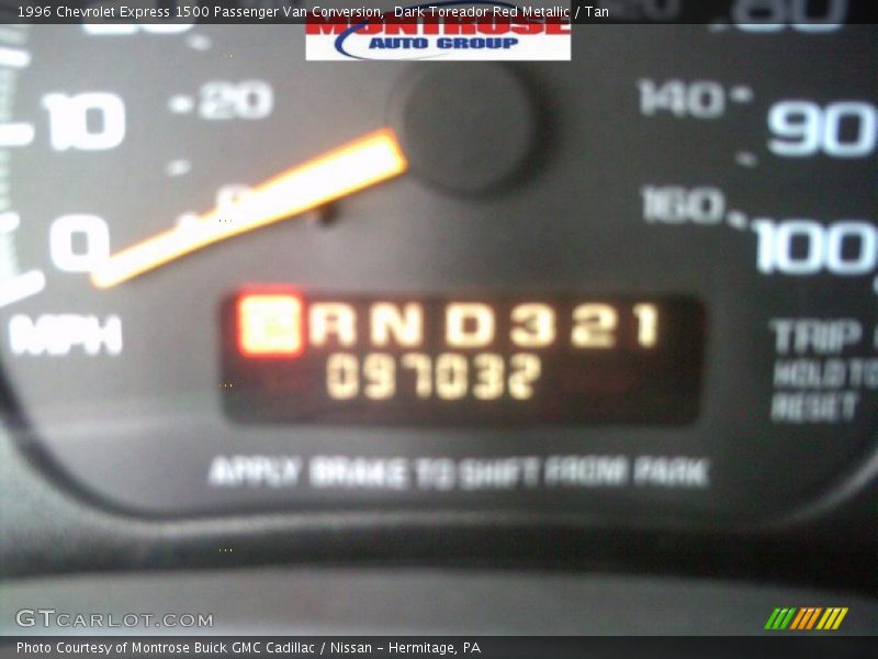 Dark Toreador Red Metallic / Tan 1996 Chevrolet Express 1500 Passenger Van Conversion