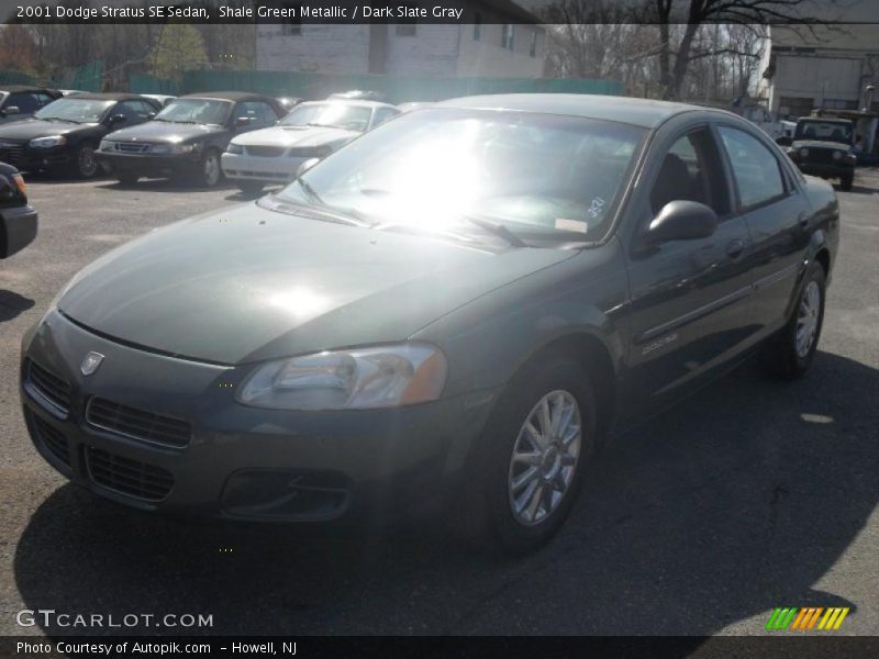 Shale Green Metallic / Dark Slate Gray 2001 Dodge Stratus SE Sedan