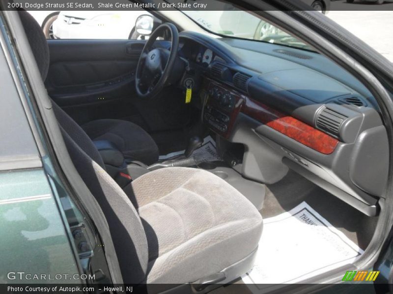 Shale Green Metallic / Dark Slate Gray 2001 Dodge Stratus SE Sedan