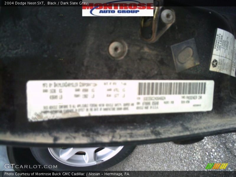 Black / Dark Slate Gray 2004 Dodge Neon SXT