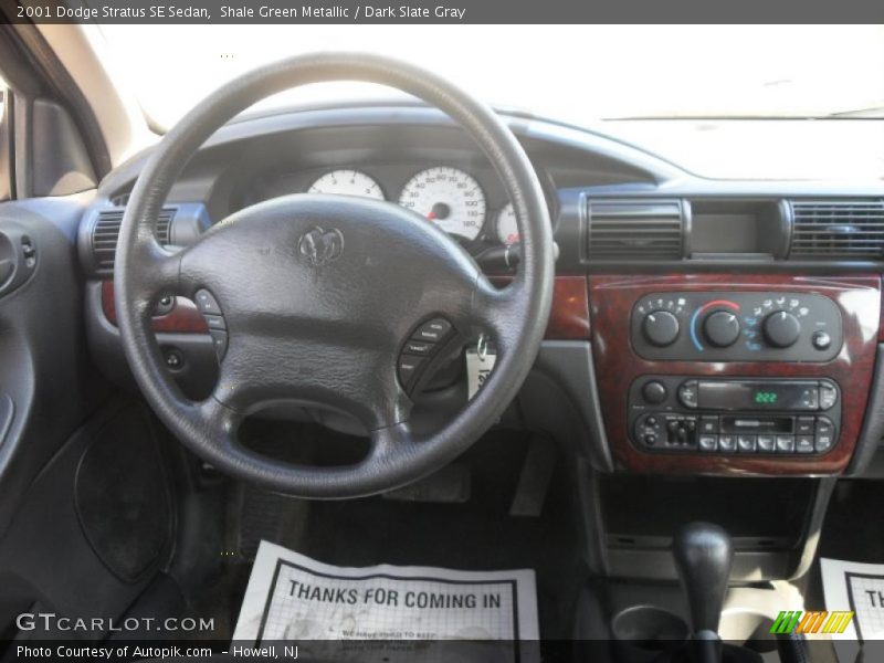 Shale Green Metallic / Dark Slate Gray 2001 Dodge Stratus SE Sedan