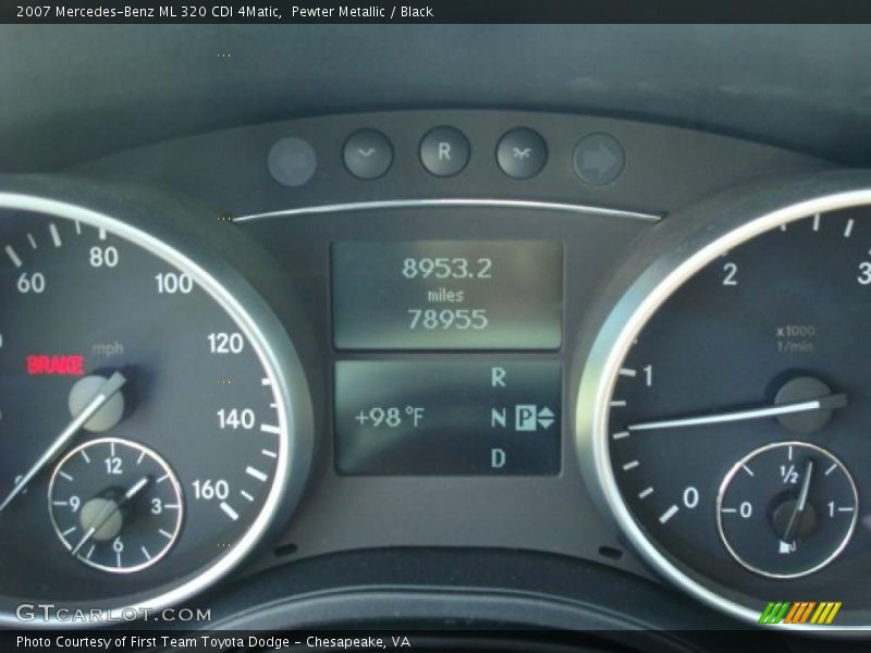 Pewter Metallic / Black 2007 Mercedes-Benz ML 320 CDI 4Matic