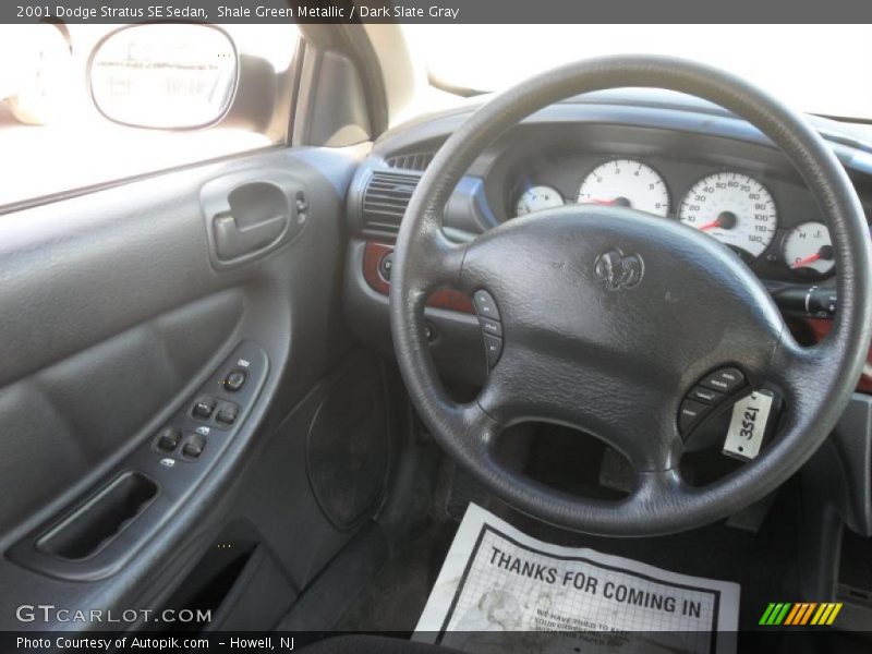 Shale Green Metallic / Dark Slate Gray 2001 Dodge Stratus SE Sedan