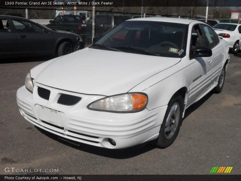 Arctic White / Dark Pewter 1999 Pontiac Grand Am SE Sedan