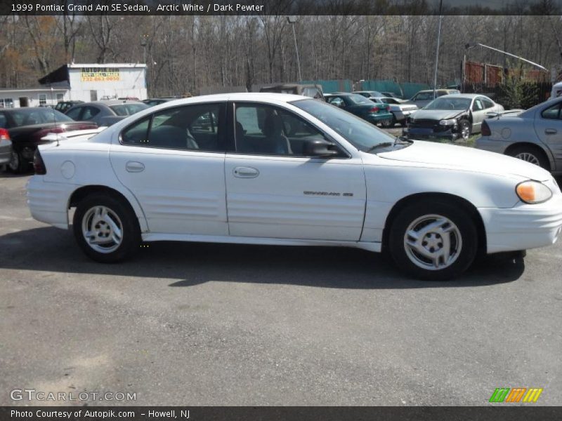 Arctic White / Dark Pewter 1999 Pontiac Grand Am SE Sedan