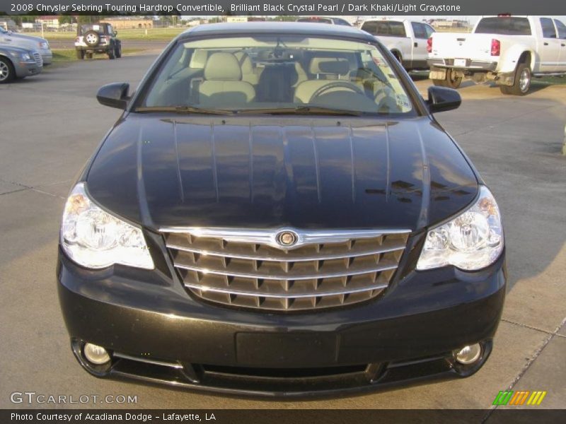 Brilliant Black Crystal Pearl / Dark Khaki/Light Graystone 2008 Chrysler Sebring Touring Hardtop Convertible