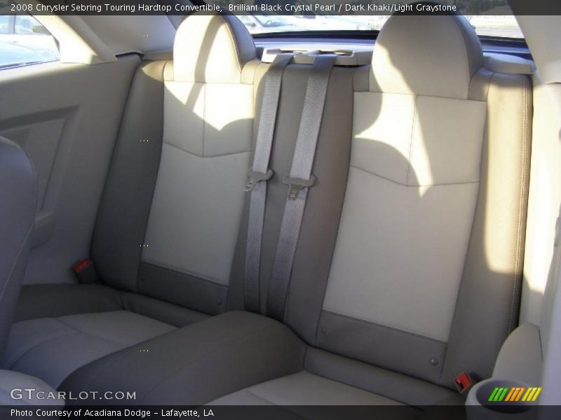 Brilliant Black Crystal Pearl / Dark Khaki/Light Graystone 2008 Chrysler Sebring Touring Hardtop Convertible