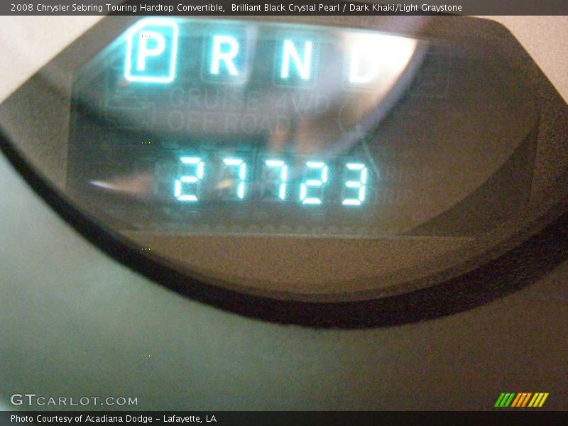Brilliant Black Crystal Pearl / Dark Khaki/Light Graystone 2008 Chrysler Sebring Touring Hardtop Convertible