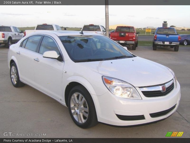 Polar White / Black 2009 Saturn Aura XR