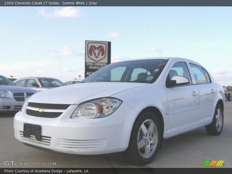 Summit White / Gray 2009 Chevrolet Cobalt LT Sedan
