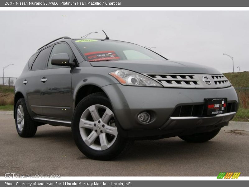 Platinum Pearl Matallic / Charcoal 2007 Nissan Murano SL AWD