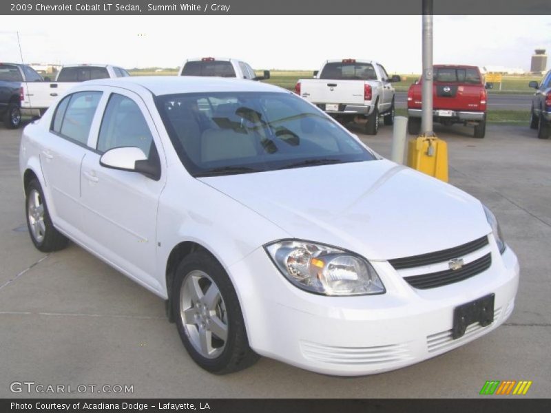 Summit White / Gray 2009 Chevrolet Cobalt LT Sedan