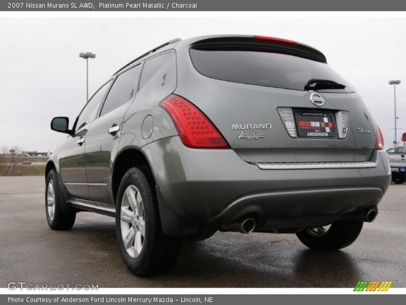 Platinum Pearl Matallic / Charcoal 2007 Nissan Murano SL AWD