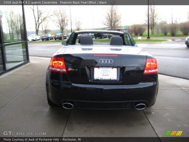 Phantom Black Pearl Effect / Black 2008 Audi RS4 4.2 quattro Convertible