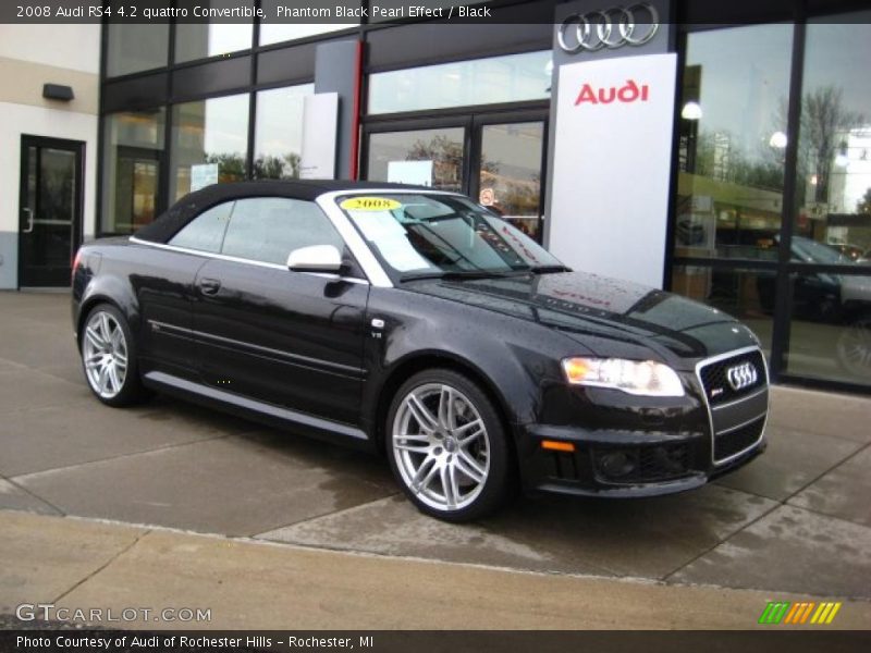 Phantom Black Pearl Effect / Black 2008 Audi RS4 4.2 quattro Convertible