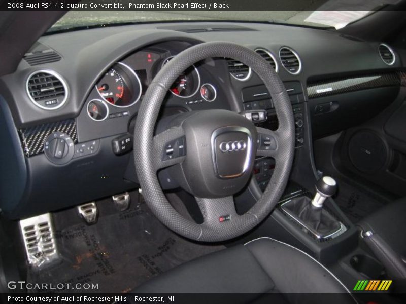 Phantom Black Pearl Effect / Black 2008 Audi RS4 4.2 quattro Convertible