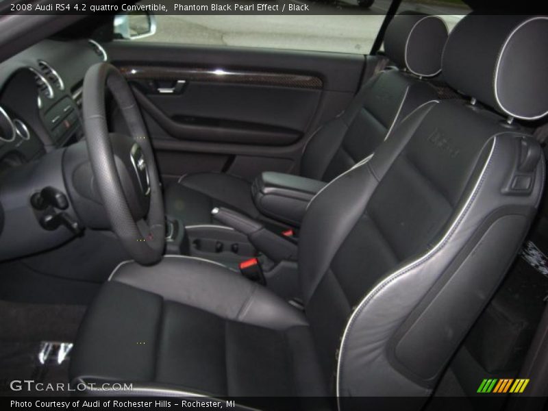 Phantom Black Pearl Effect / Black 2008 Audi RS4 4.2 quattro Convertible
