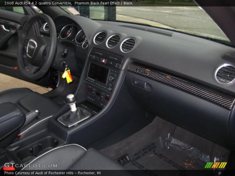 Phantom Black Pearl Effect / Black 2008 Audi RS4 4.2 quattro Convertible