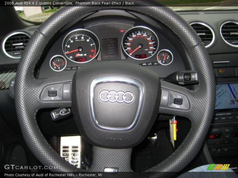 Phantom Black Pearl Effect / Black 2008 Audi RS4 4.2 quattro Convertible