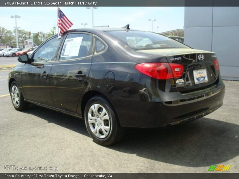 Black Pearl / Gray 2009 Hyundai Elantra GLS Sedan
