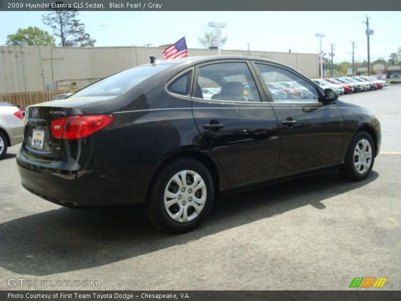 Black Pearl / Gray 2009 Hyundai Elantra GLS Sedan