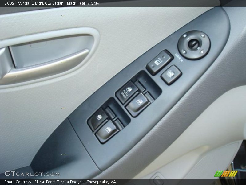 Black Pearl / Gray 2009 Hyundai Elantra GLS Sedan