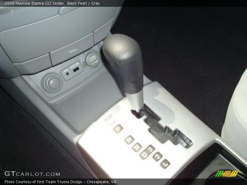 Black Pearl / Gray 2009 Hyundai Elantra GLS Sedan