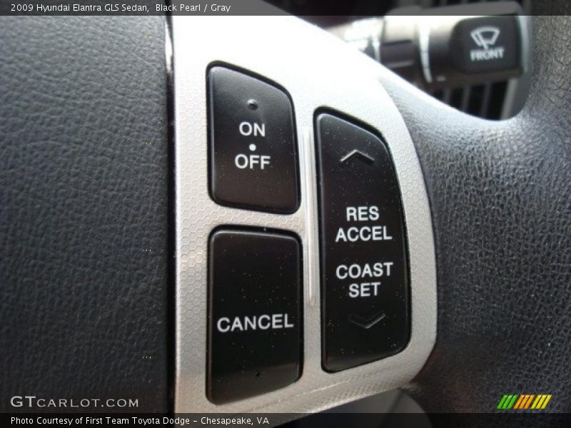 Black Pearl / Gray 2009 Hyundai Elantra GLS Sedan