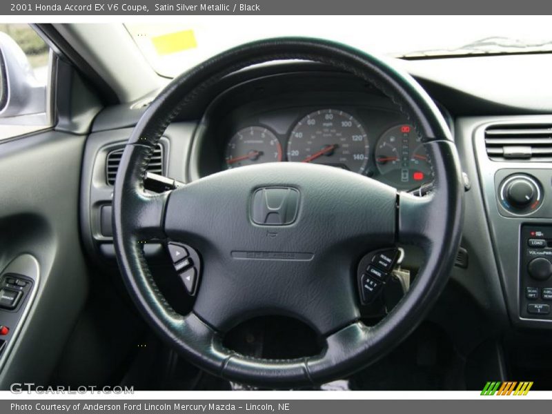 Satin Silver Metallic / Black 2001 Honda Accord EX V6 Coupe