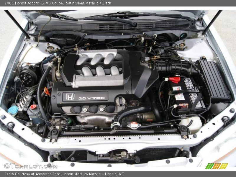 Satin Silver Metallic / Black 2001 Honda Accord EX V6 Coupe