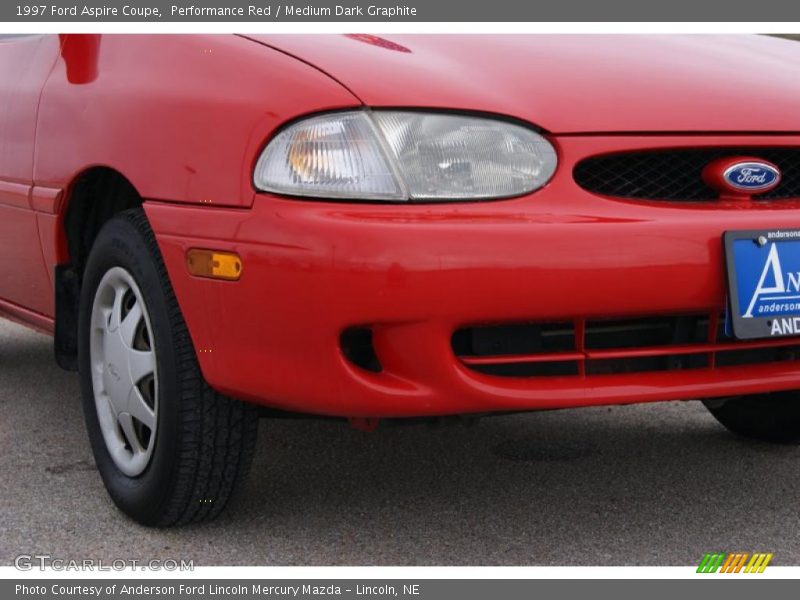 Performance Red / Medium Dark Graphite 1997 Ford Aspire Coupe