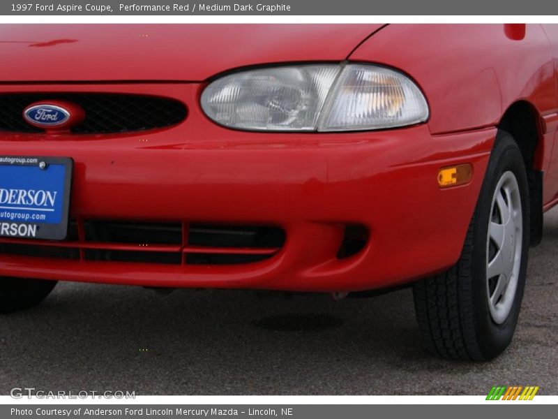 Performance Red / Medium Dark Graphite 1997 Ford Aspire Coupe