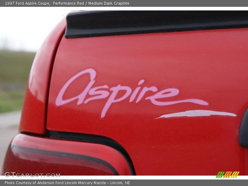 Performance Red / Medium Dark Graphite 1997 Ford Aspire Coupe