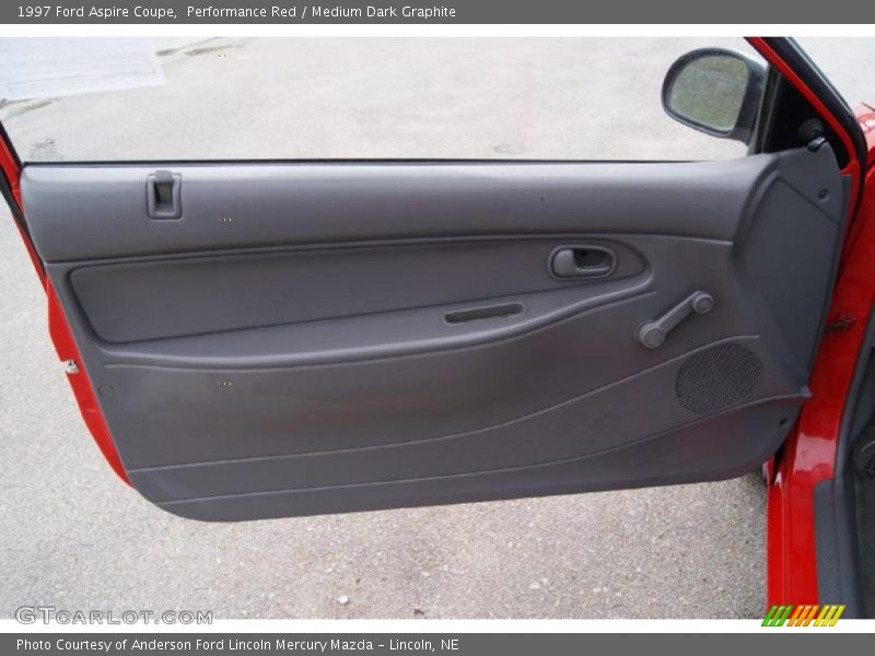 Performance Red / Medium Dark Graphite 1997 Ford Aspire Coupe