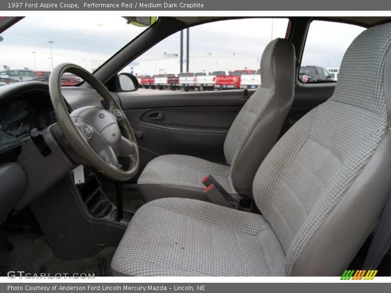 Performance Red / Medium Dark Graphite 1997 Ford Aspire Coupe