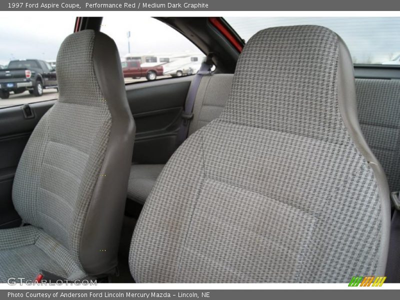 Performance Red / Medium Dark Graphite 1997 Ford Aspire Coupe