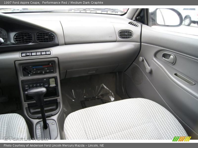 Performance Red / Medium Dark Graphite 1997 Ford Aspire Coupe
