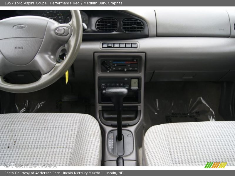 Performance Red / Medium Dark Graphite 1997 Ford Aspire Coupe