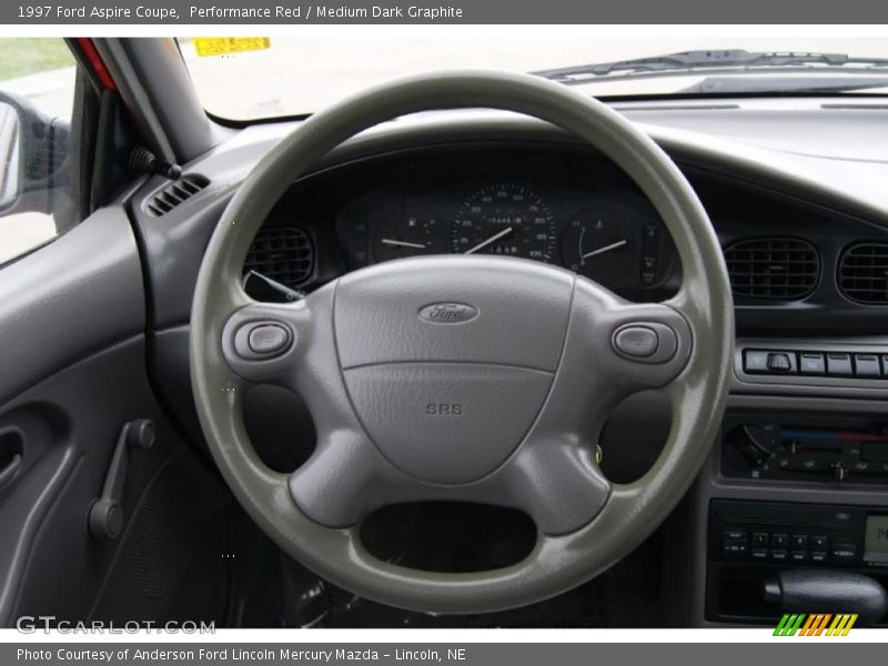 Performance Red / Medium Dark Graphite 1997 Ford Aspire Coupe