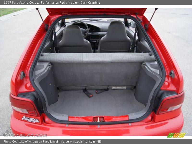 Performance Red / Medium Dark Graphite 1997 Ford Aspire Coupe