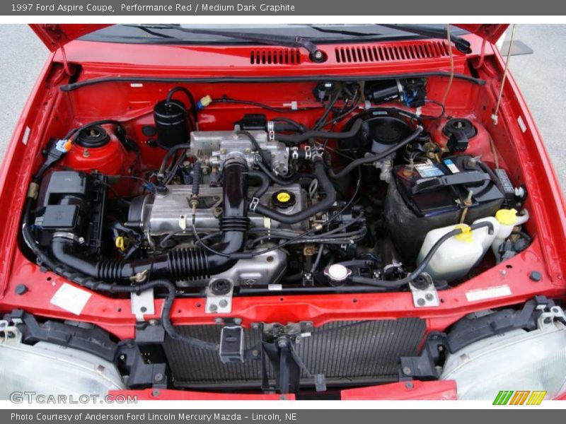 Performance Red / Medium Dark Graphite 1997 Ford Aspire Coupe