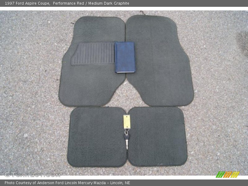 Performance Red / Medium Dark Graphite 1997 Ford Aspire Coupe