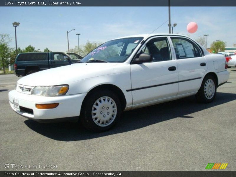 Super White / Gray 1997 Toyota Corolla CE