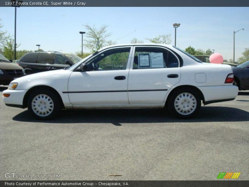 Super White / Gray 1997 Toyota Corolla CE